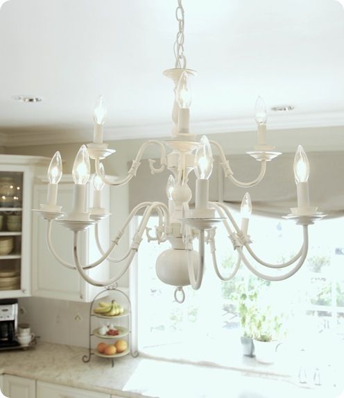 spray paint chandelier instructions