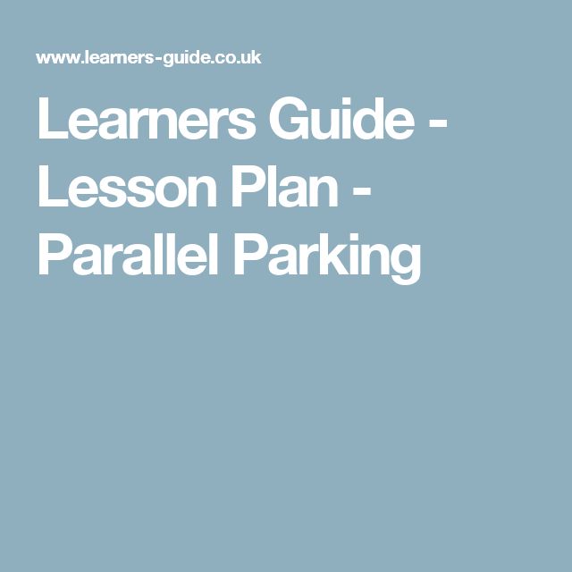 instructions on how to parallel park