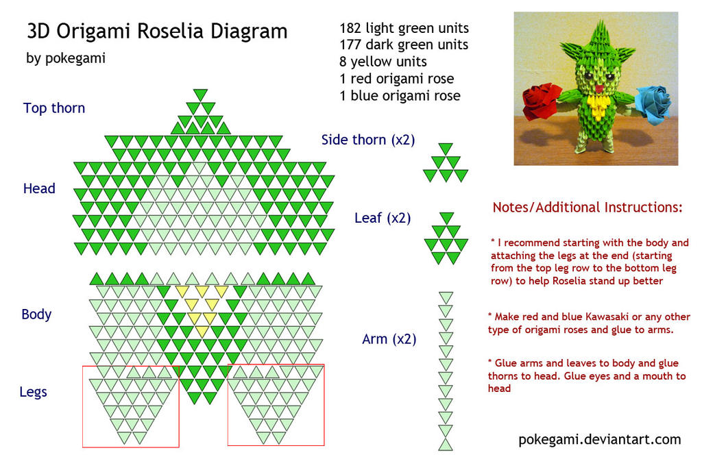 3d origami rose instructions