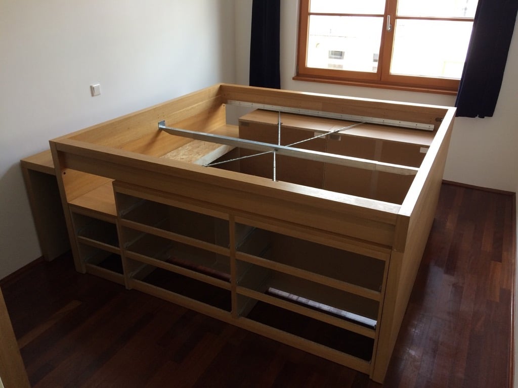ikea malm storage bed instructions