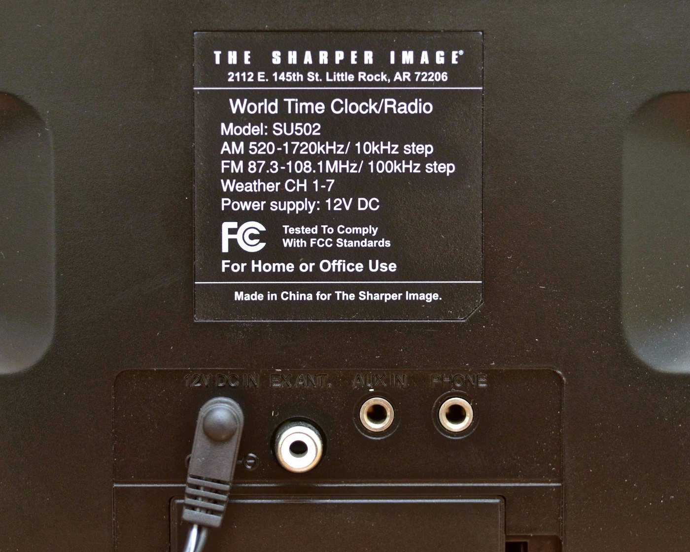 sharper image clock instructions